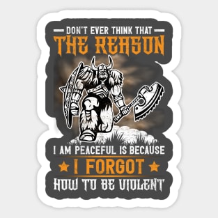 The Peaceful Viking Sticker